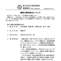 リリース（職員の懲戒処分について）