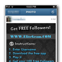 Instagram 上に投稿された「Get Free Followers!」の写真