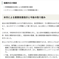 リリース（本市による業務改善指示と今後の取り組み）