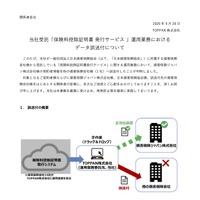 リリース（当社受託「保険料控除証明書 発行サービス 」運用業務におけるデータ誤送付について）