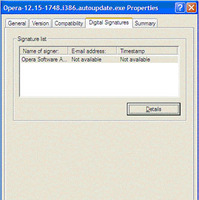 Operaのデジタル証明書窃取、更新を装い不正プログラムをインストール（トレンドマイクロ） 画像