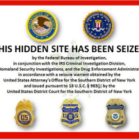 閉鎖後の「Silk Road」のトップページ