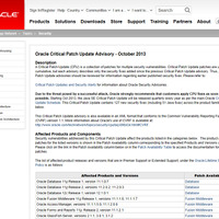 Oracle は、本脆弱性を Oracle Critical Patch Update Advisory - October 2013 で修正している