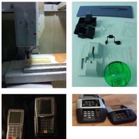 3D印刷機（左上）、ATMスキマー（右上）、偽POS端末（下段）
