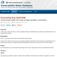 ルータ「GW6110A」のWeb管理画面に権限昇格の脆弱性（JVN） 画像