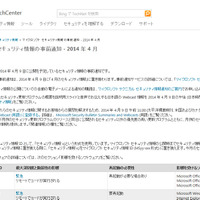 セキュリティ情報の事前通知、4月は「緊急」2件を含む4件を予定（日本マイクロソフト） 画像