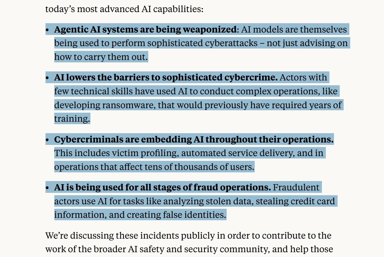 サイバー犯罪者は Claude を愛用」Anthropic が報告書で公式に認める | ScanNetSecurity