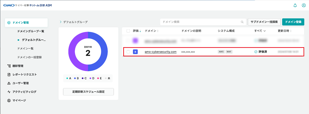 GMOサイバー攻撃 ネットde診断 ASM」WAF の自動判別・タグ付け表示機能