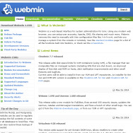 WebminのWebサイト