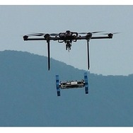 UAVで運搬される小型移動ロボット
