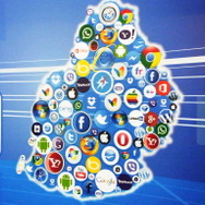 モーリシャス共和国自体をタブレットPCに見立てたような政府によるIT振興のイメージ図