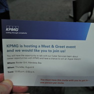 KPMGの求人イベントのインビテーションカード