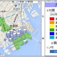 地震による被災の可能性を地図で表示することも可能。自社の拠点がある地域の震度の状況などを一覧できる（画像はプレスリリースより）