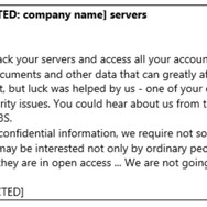 DarkSideを装った攻撃者が送信した脅迫メールの一例
