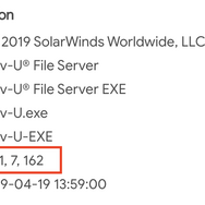 図4：SolarWinds Serv-Uのバージョン情報
