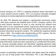 Professional Finance Company社声明（https://s3.documentcloud.org/documents/22084965/pfc-notice-of-ransomware-attack.pdf）