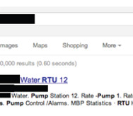 Google DORKS検索で容易に特定できた水ポンプ場