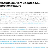 「Barracuda Web Filter」にサーバ証明書を適切に検証しない脆弱性（JVN） 画像