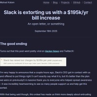 何かを思い出さざるを得ないのが現状 ～ Slack が中高生のプログラミングコミュニティに「1 週間以内に 5 万ドル払わなければデータ削除」と脅迫 画像