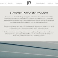 Jaguar Land Rover Automotive PLC、サイバーインシデントによる生産停止期間を 10 月 1 日まで延長 画像