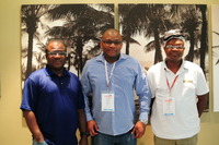 AfricaCert 主要メンバー、Mr. Jean Robert Hountomey(中央), Mr. Jacques Houngbo(右), Mr. Marcus Adomey(左)