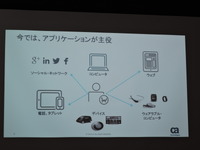 現在 Web サービスはアプリケーション中心に移行