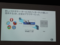 Web ブラウザ中心で提供されたサービス