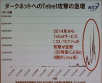 NICTの観測でもTelnetは狙われている