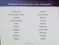 Avalancheネットワークを利用していたマルウェア群
