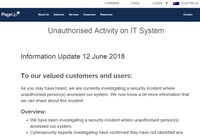 「Unauthorised Activity on IT System（PageUp）」