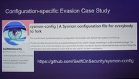 Sysmonの設定に関する攻撃ポイントなどをまとめており、一部をセッションで紹介した