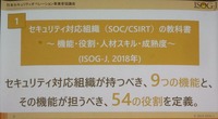 セキュリティ対応組織に求められる9の機能カテゴリと54の役割