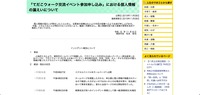 リリース（「てだこウォーク交流イベント参加申し込み」における個人情報の漏えいについて）