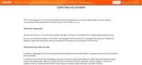 リリース（Cyber Security Incident）