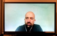 オンラインで発表するFrank Block氏（ERNW Research）