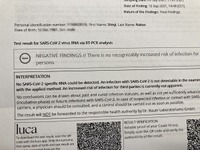 ミュンヘン空港のPCRセンターで発行される陰性証明だが、航空会社が日本政府が見本とするフォーマット（英語併記）でないと受け付けてくれない