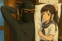 「流行の○ブリ風イラストで作ってみた、彼女のよそよそしい表情までイラスト化されて、ちょっとビビる」