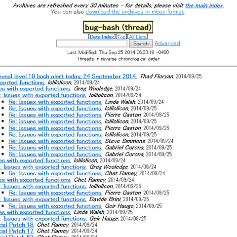 「GNU bash」に脆弱性、パッチは修正が不十分なため回避策の適用を（JPCERT/CC） 画像