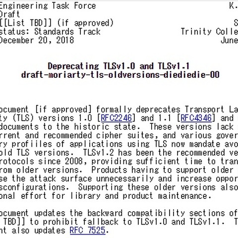 URL 末尾が「死ね死ね死ね」ついに最期の時迎える TLS 1.0 / 1.1（The Register） 画像