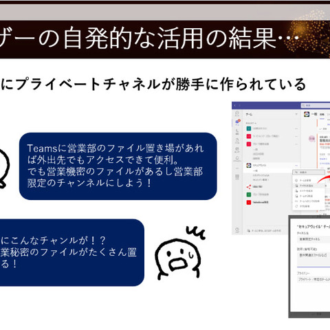 「Microsoft 365はセキュリティリスクの高い使い方が簡単にできる」~ LogStareセミナーレポート 画像