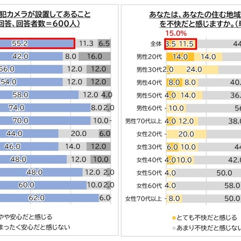 「犯罪の抑止になると思うから」防犯カメラを安心と感じる 画像
