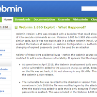 Webmin においてパスワード変更機能に仕込まれたバックドアコードにより遠隔から任意のコードが実行可能となる脆弱性（Scan Tech Report）